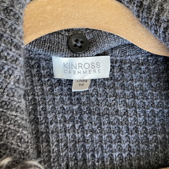 KINROSS CASHMERE HOODED DUSTER GREY - Picture 6 of 7